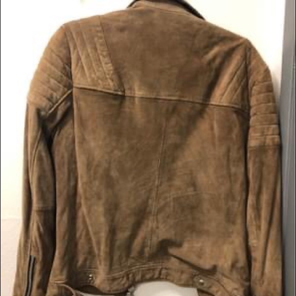 All Saints Suede Biker Jacket - Picture 3 of 5